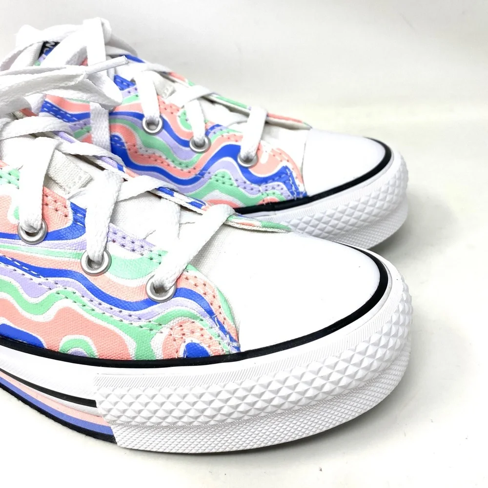 Converse CTAS Lift Platform Low Top Multi Women Kids Canvas Size Sneaker A01018F - Picture 6 of 9